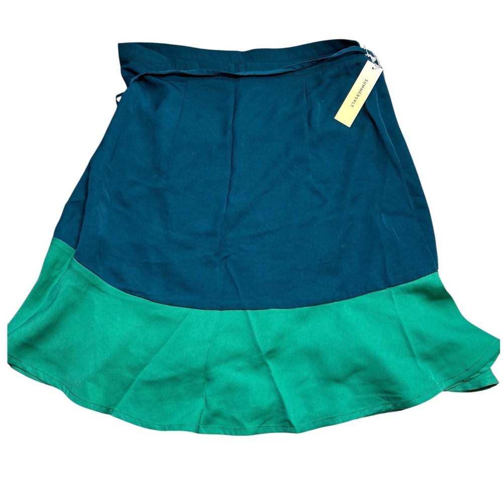 Summersalt NWT Short Beach to Brunch Wrap Sarong Ruffle Mini Skirt Size Large - Picture 4 of 8